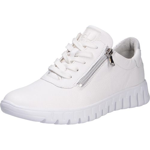 Waldläufer Damen Schnürschuhe, weiß(weissweisssilber (663)), Gr. 71/2