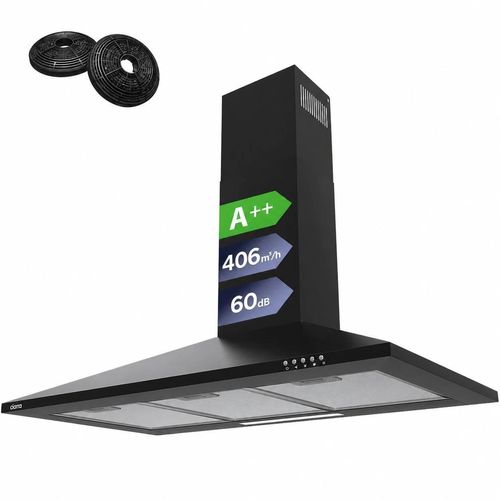 CIARRA A++ 406 m³/h Dunstabzugshaube 90 cm Wandhaube Pyramide Abzugshaube 3 Stufen VMB9201