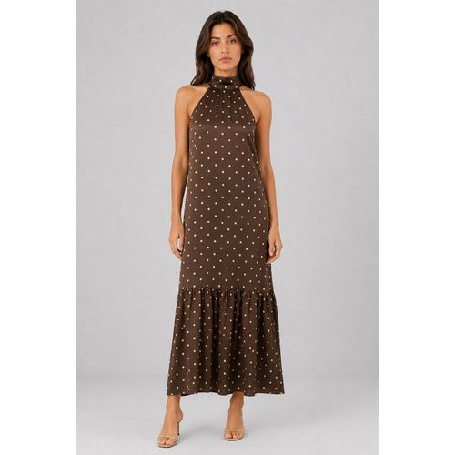 Polkadot Halter Maxi Jurk