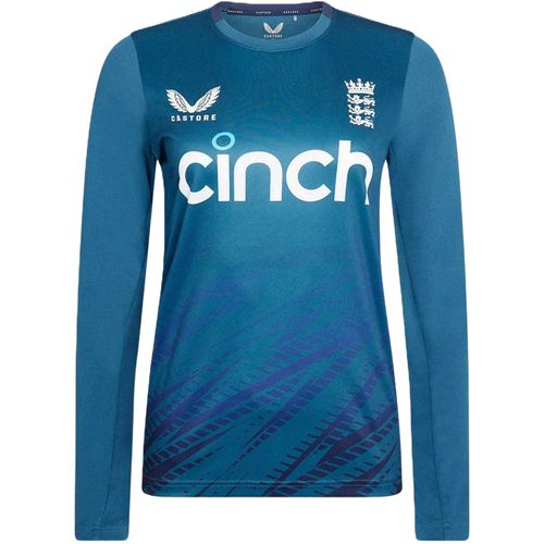 Castore Cricket-trainingsshirt voor dames van Engeland (Peacoat)