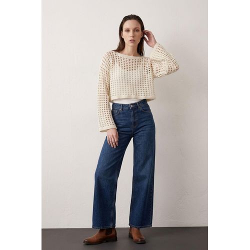 Gelaagde Acryl Crop Knit Top
