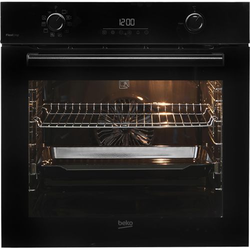 BEKO Einbaubackofen "BBIM17300BMPEF", Energieeffizienz: A+ (A+++-D), schwarz, B:59,4cm H:59,5cm T:56,7cm, Backöfen, Gleichmäßige Heißluft für perfekte Ergebnisse dank Aeroperfect, Einbaubackofen