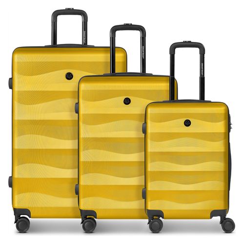 Kofferset SMARTBOX "Edition 03 4 Rollen Kofferset 3-teilig", Herren, gelb, ABS, Koffer-Sets