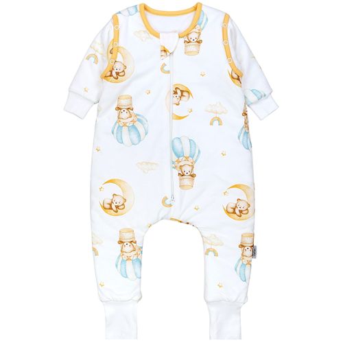 Babyschlafsack TUPTAM "Schlafsack mit Füßen Winterschlafsack mit Armen Beinen" Gr. 92, gelb (balon, bär, mond), Schlafsäcke, Baby, L: 98cm, Obermaterial: 100% Baumwolle CO., L:98cm
