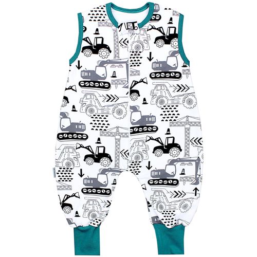 Babyschlafsack TUPTAM "Schlafsack mit Füßen Babyschlafsack mit Beinen Unwattiert" Gr. 68, grün (bagger, grün), Schlafsäcke, Baby, L: 74cm, Obermaterial: 100% Baumwolle CO., L:74cm