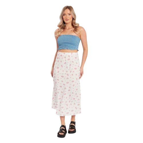 Influence Denim bandeau-top voor dames (Blauw)