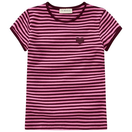 Mädchen T-Shirt mit Herz-Print