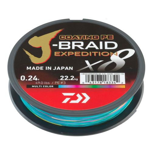 Daiwa J-Braid Exped. X8E 0.13mm-300m multi c. Geflochtene Schnur