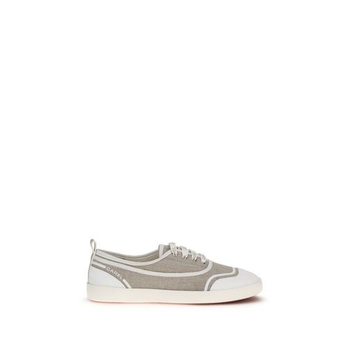 Carel Parijs Beige Katoenen Laag Sneakers