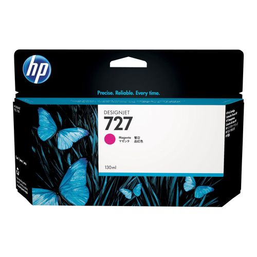 HP 727 Magenta DesignJet Tintenpatrone, 130 ml, HP DesignJet T920 Druckerserie, HP DesignJet T1500 Druckerserie, HP DesignJet T930 Druckerserie,..., Thermal Inkjet, Magenta, B3P20A, Singapur, 202 mm
