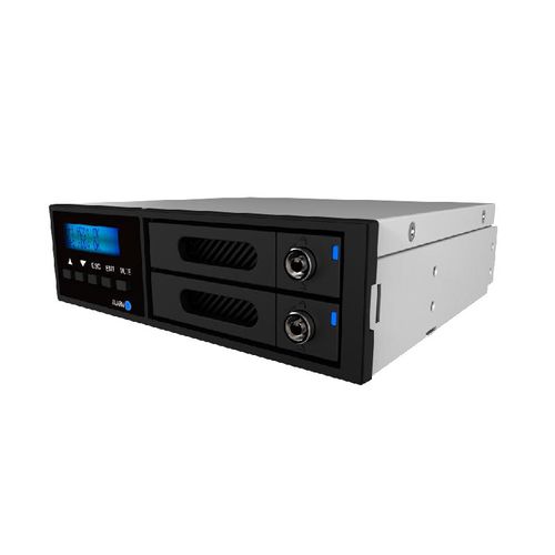 RAIDON inTank iR2022 - Internes RAID-Gehäuse mit Datenanzeige, Netzanzeige, Tastensperre, LCD-Anzeige, Lüfter - 2.5" (6.4 cm)