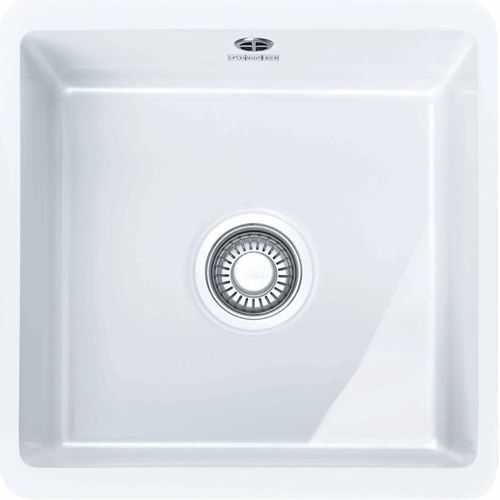Franke Kubus KBK 110-40, Aufsatzwanne, Quadratisch, Keramik, Weiß, 1 Becken, Quadratisch