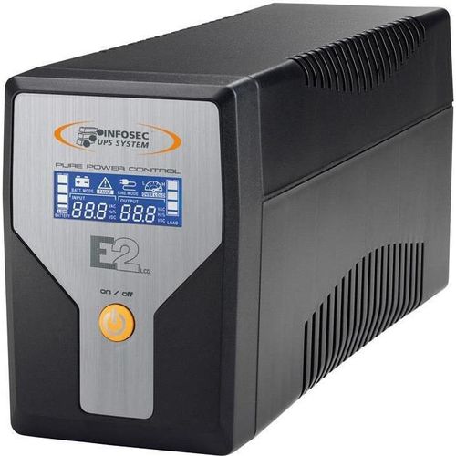 Infosec E2 LCD, 800VA, 0,8 kVA, 50/60 Hz, 40 dB, 16 min, Schwarz, 0 - 40 °C