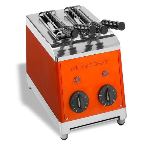Milantoast Sandwichtoaster mit Zangen orange