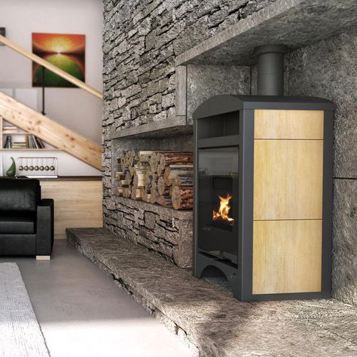 HS FLAMINGO Kaminofen AQUAFLAM VARIO BARMA 11/7 kW - Ahorn