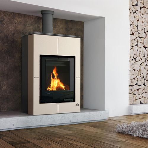 HS FLAMINGO Kaminofen AQUAFLAM VARIO SAPORO 11/7 kW - creme