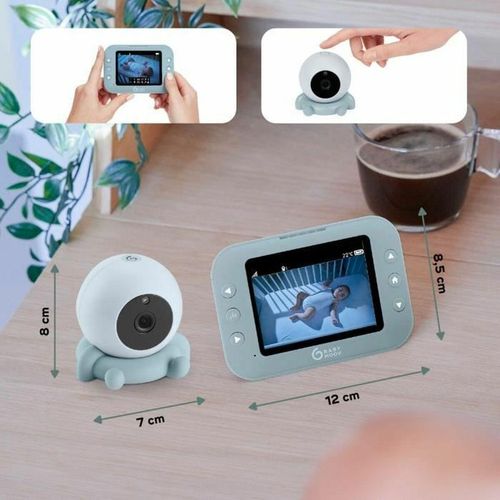Babymoov Babyphone YOO ROLL mit 8,9 cm Bildschirmdiagonale, Nachtlicht und ECO-Modus