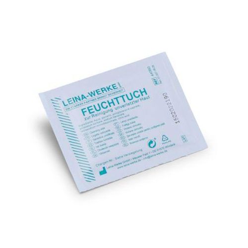 Leina-Werke Feuchttuch, milde Reinigung für unverletzte Haut, hygienische Einmalverwendung, ideal für Reise, Sport & Büro