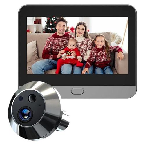 Video-Türklingel & Türspion-Kamera - Cat-eye 32GB - 3 MP - WLAN - Display 10,9 cm - Nachtsicht - 2-Wege-Audio - App-Fernzugriff