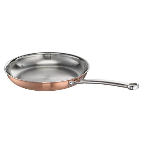 Schulte-Ufer DE LUXE I FRY PAN 9550-24I Bratpfanne, 24 cm max. Durchmesser, Kupfer, Induktionsherd-geeignet
