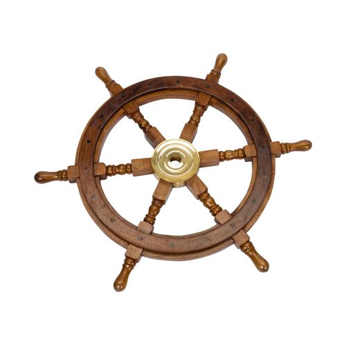 Steuerrad 62cm Holz Messing Schiff Schiffsrad Schiffssteuerrad Schiffe Boot