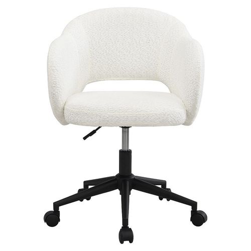 Bürostuhl - Bouclé-Stoff - Weiß - ACACILIO