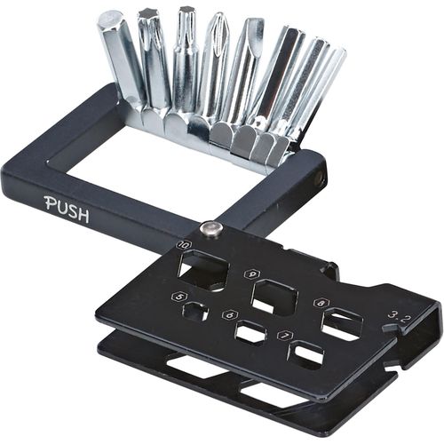 Werkzeugset PROPHETE "Mulitool mit 21 Funktionen", silber (schwarz, silberfarben), Werkzeugsets