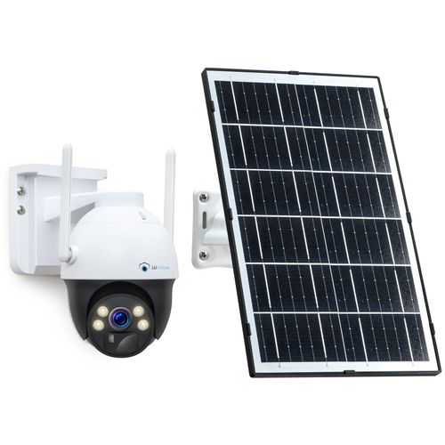 LUVISION 4G / LTE PTZ Solar Überwachungskamera 4MP mit SIM Karte 24/7 Aufzeichnung AOV , KI Bewegungsverfolgung