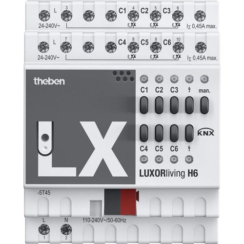 Theben Smart Home-System LUXORliving H6 Heizungsaktor Bussystem-Heizungsaktor
