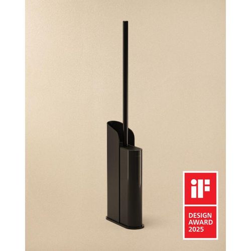 Cosmic Flat WC-Bürstengarnitur WJC512A0001036 Standmontage / Wandmontage, 38 x 112 x 387 mm, ultra flach, Schwarz matt