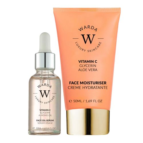 Hautstrahlungs-Boost Vitamin C Feuchtigkeitscreme 50ml + Vitamin C Strahlungs-Boost Öl-Serum 30ml