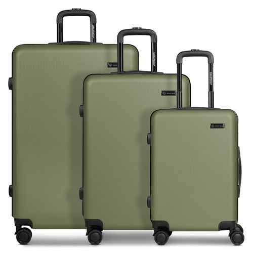 Kofferset SMARTBOX "Edition 05 4 Rollen Kofferset 3-teilig", Herren, grün (oliv), ABS, Koffer-Sets