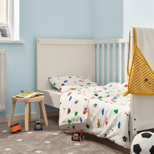 GRÖNFINK Bettwäsche-Set f Babybett, 2-teilig