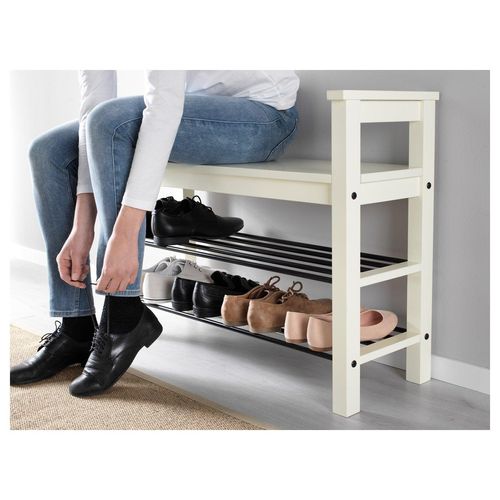 HEMNES Bank mit Schuhablage