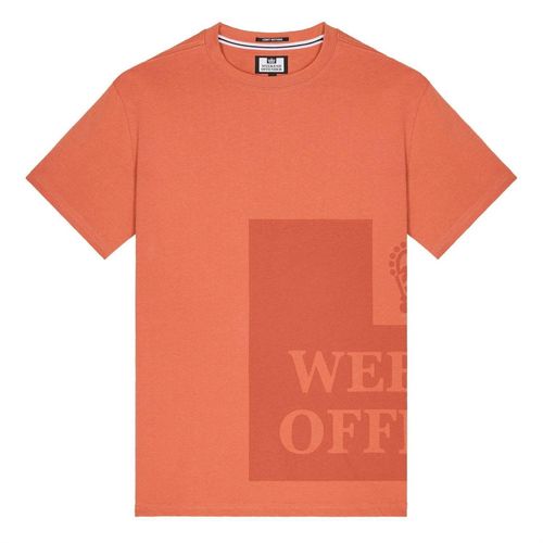 Weekend Offender Heren Ryan Tonal T-shirt van gevangeniskatoen (Oranje)