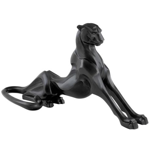Casa Padrino Luxus Bronzefigur Gepard 85 x 27 x H. 43 cm - Art Deco Figur