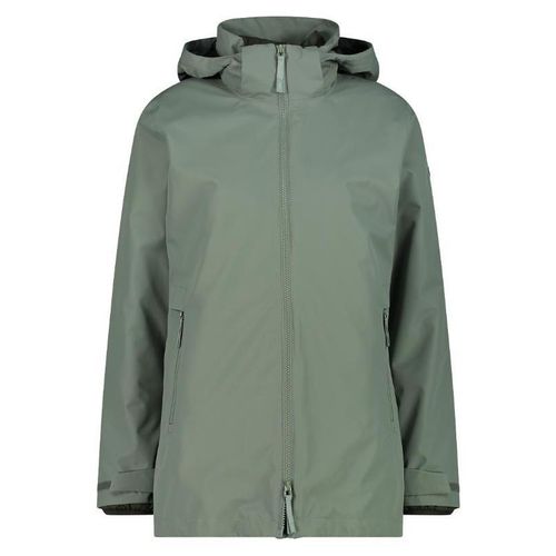 Cmp WOMAN LONG JACKET ZIP HOOD DET MINERAL MINERAL D42