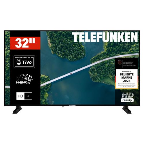 Telefunken XH32TP900S Fernseher 32 Zoll Smart TV powered by TiVo HD, HDR TV, HD+ 6 Monate (2026)