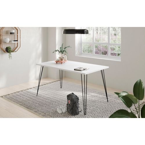 Ablagetisch SCHILDMEYER "Fynn, Ablagetisch, Made in Germany", weiß (weiß, schwarz, weiß), B:120cm H:74cm T:80cm, Tische, Ablagetisch, Solide Verarbeitung - Dieses Produkt ist in Deutschland gefertigt