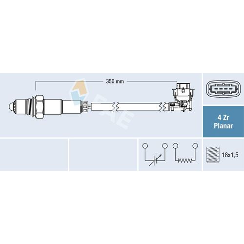 FAE Lambdasonde 77803 für SAAB WULING Opel CHEVROLET