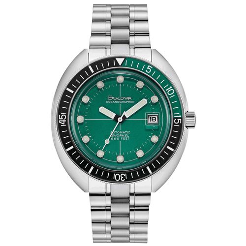 BULOVA 96B322 Oceanographer Uhr Herrenuhr Edelstahl Datum Silber