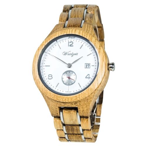 Waidzeit YN02 Barrique Sauvignon Blanc Uhr Herrenuhr Holz Datum Braun