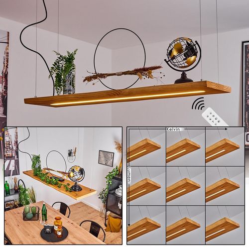 Sassomolare »Sassomolare« dimmbare Pendellampe aus Metall/Holz in Schwarz/Natur