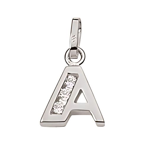 Namenskette ADELIA´S "Halskette - Namenskette mit Buchstabenanhänger A mit Zirkonia", silber, Halsketten, Damen, Silber 925 (Sterlingsilber), Schmuckset mit bis 45 cm stufenlos verstellbarer 925 Silber Halskette