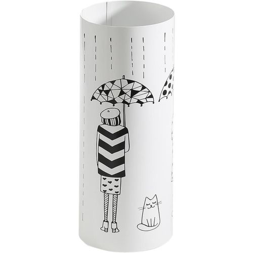 Schirmständer LOCKER, weiß, B:20cm H:48cm T:20cm, Metall, Regenschirmständer, Schirmständer
