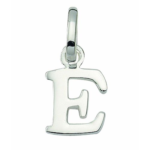 Namenskette ADELIA´S "Halskette - Namenskette mit Buchstabenanhänger E aus 925 Silber", silber, Halsketten, Damen, Silber 925 (Sterlingsilber), Schmuckset mit bis 45 cm stufenlos verstellbarer 925 Silber Halskette