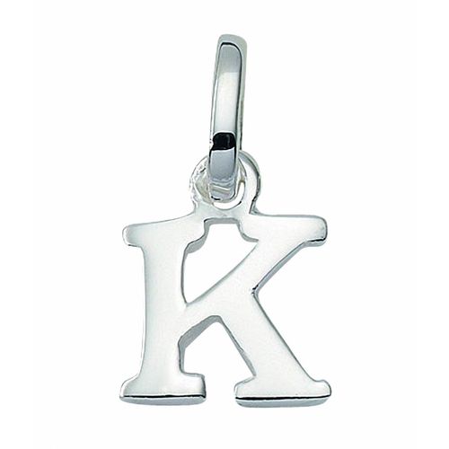 Namenskette ADELIA´S "Halskette - Namenskette mit Buchstabenanhänger K aus 925 Silber", silber, Halsketten, Damen, Silber 925 (Sterlingsilber), Schmuckset mit bis 45 cm stufenlos verstellbarer 925 Silber Halskette