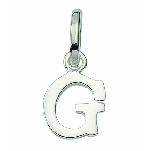 Namenskette ADELIA´S "Halskette - Namenskette mit Buchstabenanhänger G aus 925 Silber", silber, Halsketten, Damen, Silber 925 (Sterlingsilber), Schmuckset mit bis 45 cm stufenlos verstellbarer 925 Silber Halskette