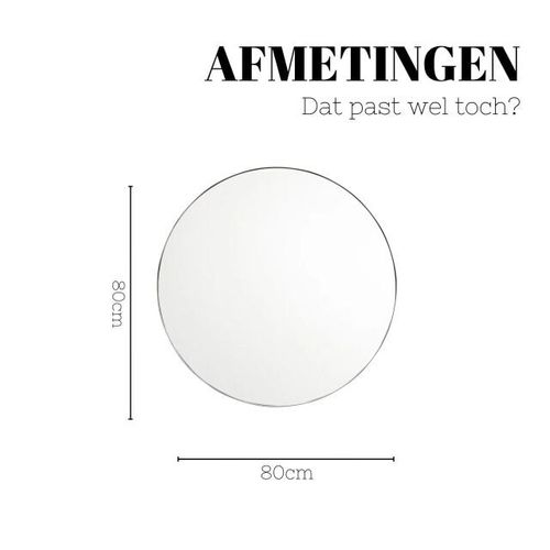 House Vitamin Mirror- round wall mirror Ø80 cm – taupe metal frame