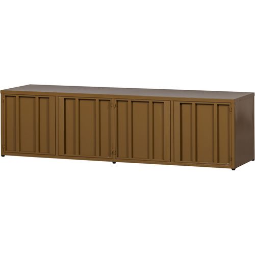 Lowboard WOOOD "Level Metall mit zwei Kabelöffnungen H 44 x B 160 x T 44 cm", honiggelb, B:160cm H:44cm T:44cm, Eisen, Sideboards, Lowboard, Tragkraft 10 kg pro Boden, Gesamttragkraft 80 kg, Schutzlackiert